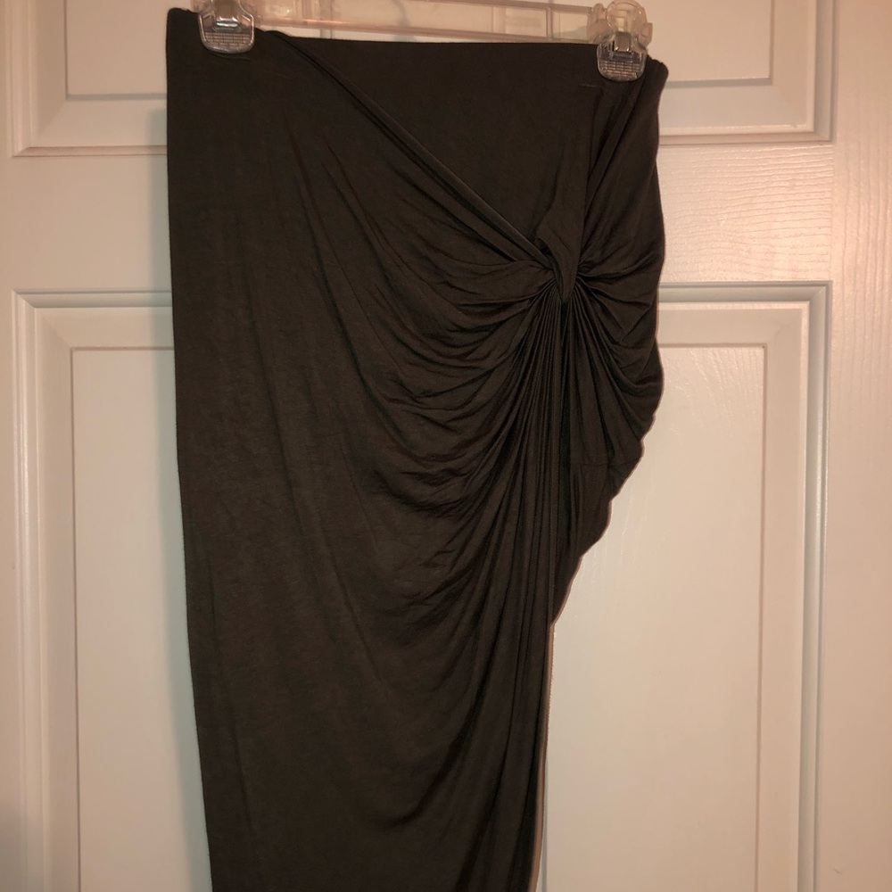 Olive Green Asymmetrical skirt